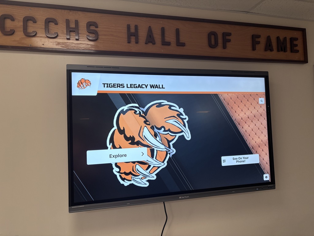 CCCHS Legacy Wall Touchscreen TV is shown. It is located in the CCCHS commons.