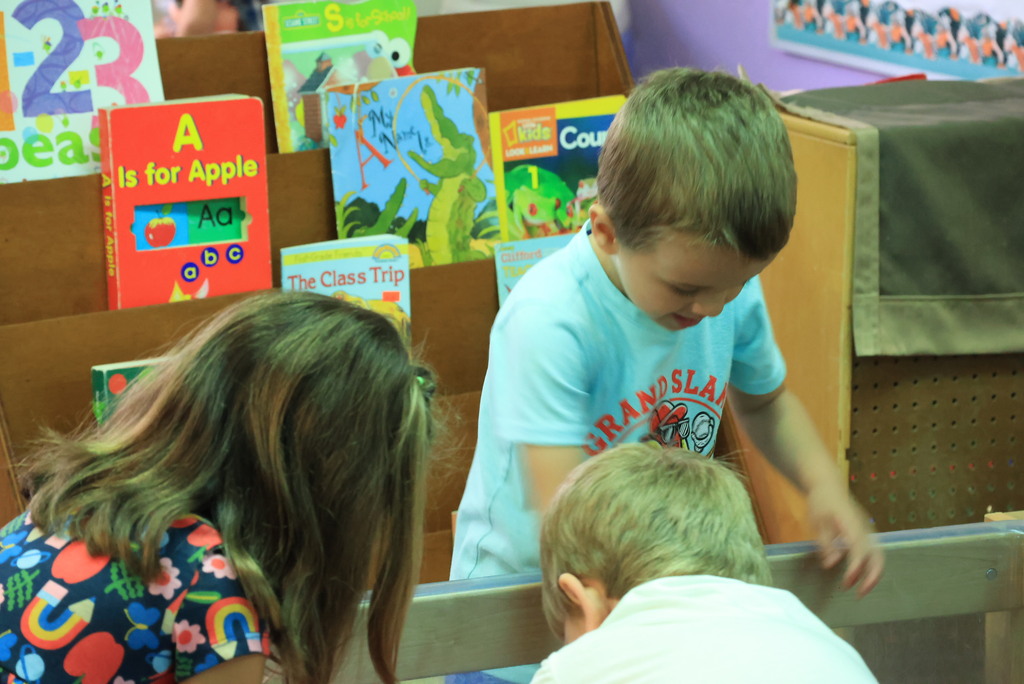 Pre-K students enjoy play time.