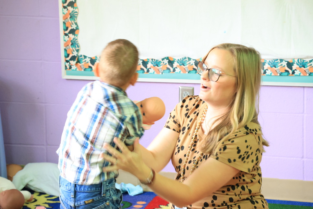 Pre-K students enjoy play time.