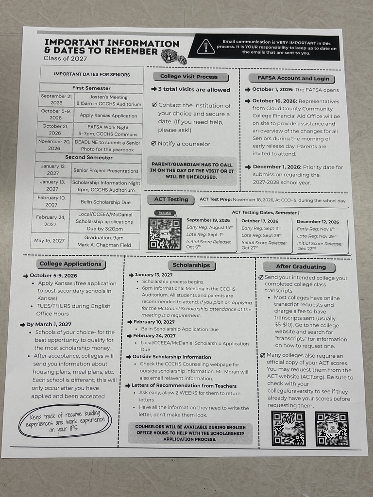 This is a scholarship for that counselors are sharing with seniors.
