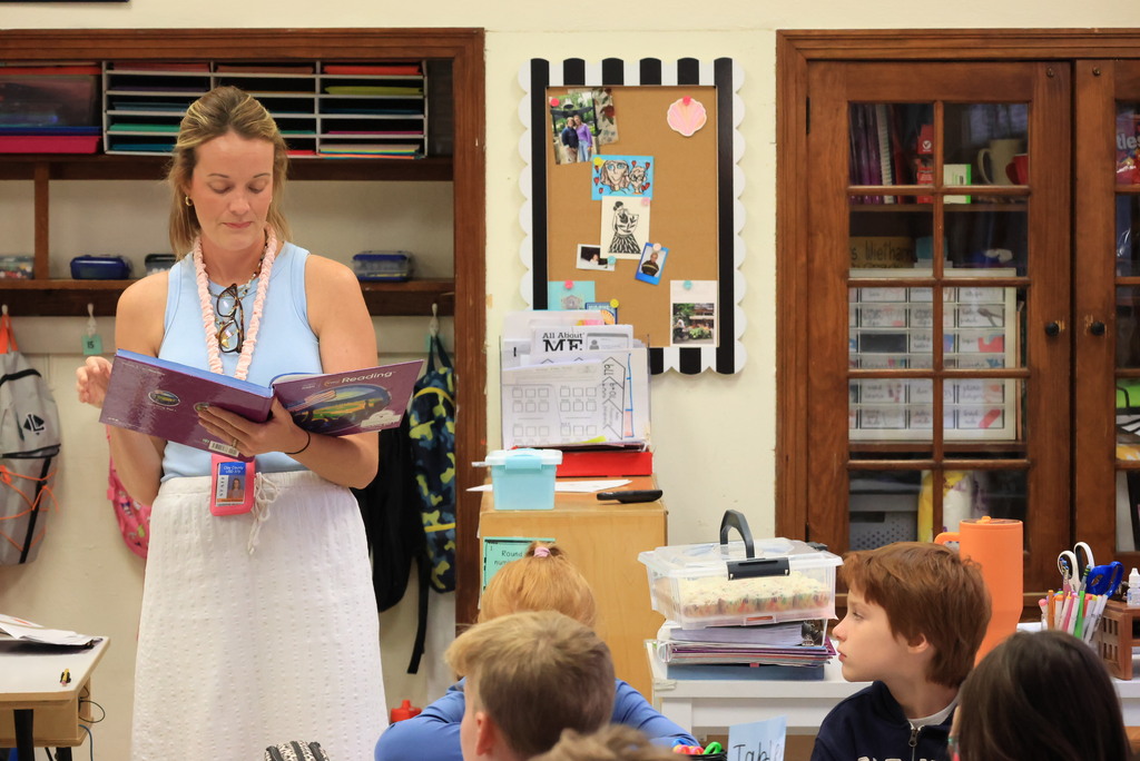 Mrs. Wietharn's 3rd graders read Judy Moody - Mood Martian together during their ELA class.