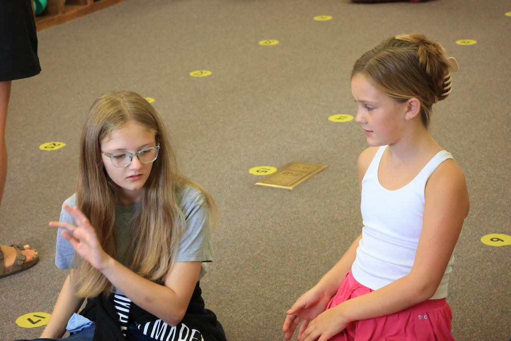 Mrs. Rourke's 5th grade music classes come up with choreograph ideas for the songs they will sing in their upcoming fall concert.