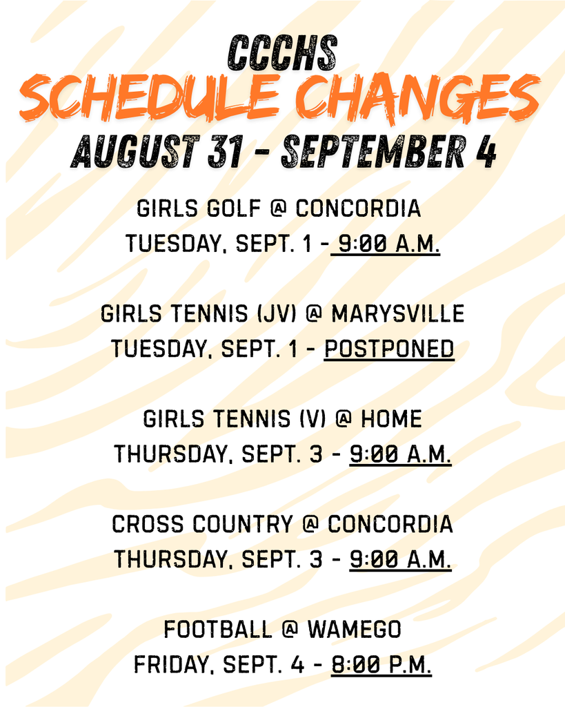 Schedule changes