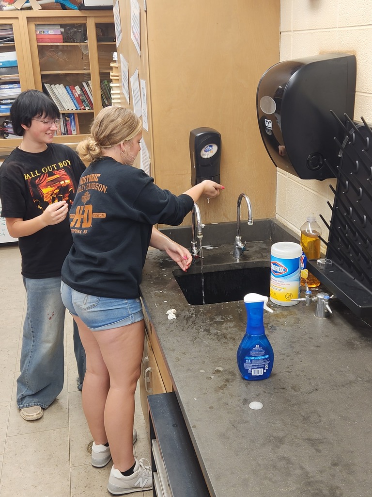 Mrs. Flegler's Animal Care students have been learning about how animal health professionals protect themselves from pathogens and zoonotic diseases. They practiced proper handwashing techniques, put on and removed gloves, and donned surgical gowns. Students also discussed how the levels of personal protective equipment (PPE) increased to provide more protection in different situations. #Celebrate379 #case4learning #AHVS