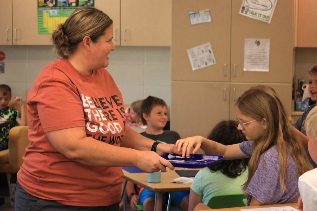Mrs. Schurle's science classes were in investigative mode today. What happens to all of the leaves that drop in the fall that don't get picked up?