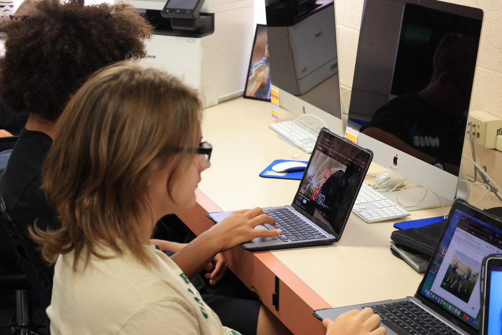 Mr. Gower's Media Tech & Graphic Design students learn about photography with an online video.