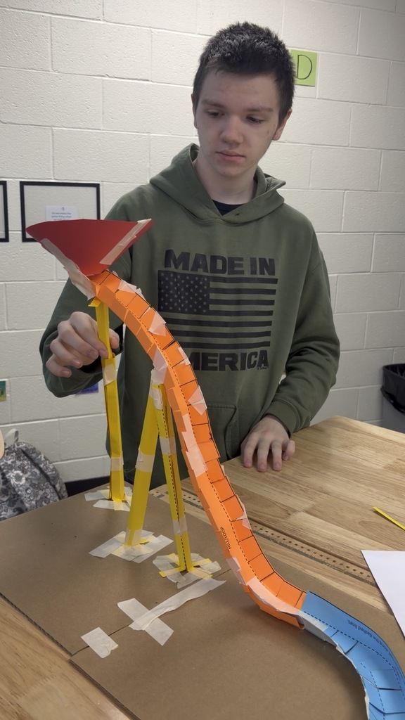 Mrs. Pfizenmaier's science students put what they learned about energy to the test by creating their own marble roller coasters.