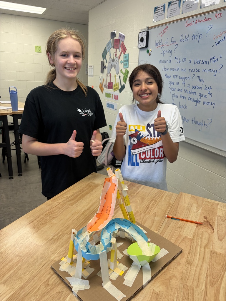 Mrs. Pfizenmaier's science students put what they learned about energy to the test by creating their own marble roller coasters.