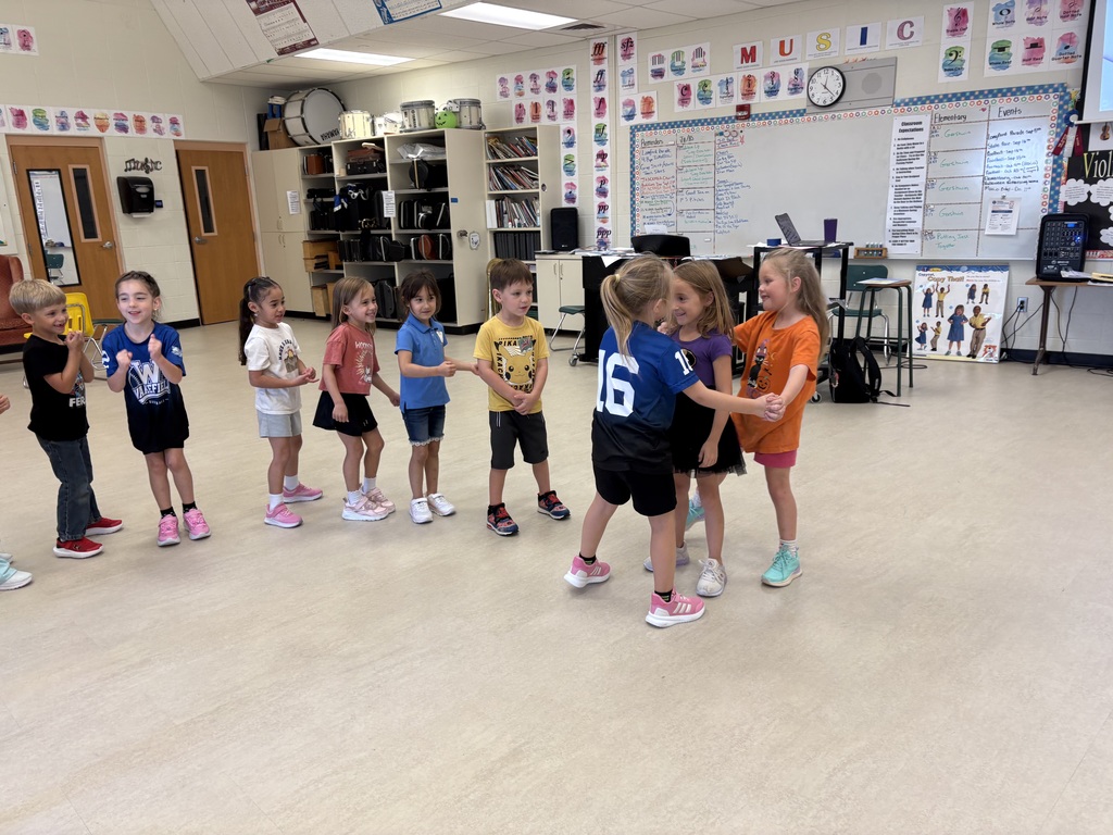 Mrs. Butler's 2nd and 3rd graders learn dance moves to the song, "The Old Brass Wagon".