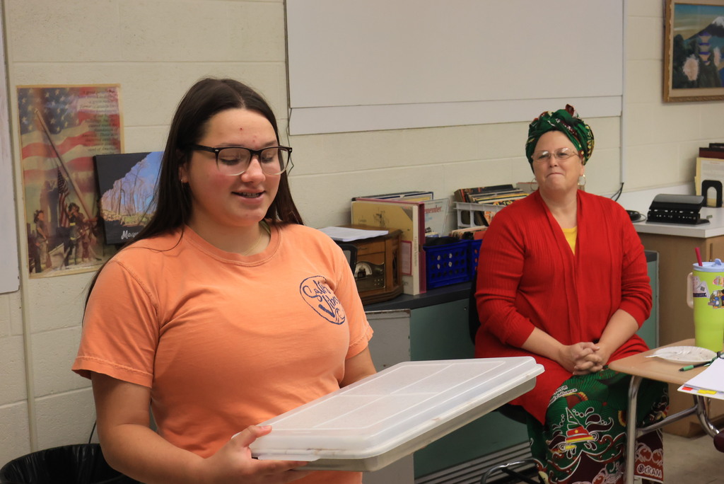 Miss TenClay hosted "Culture Day" in her classes. Each student brought something that showcased their family's culture. The goal was to show that although many students look similar, we all come from different backgrounds that deserve respect.