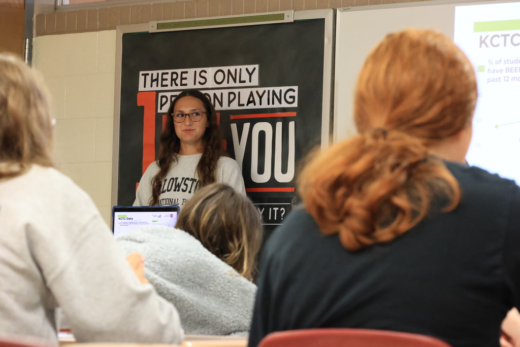 Mrs. Craig's health classes welcomed multiple guests. Clay Counts communications coordinator, Matt Weller, shared 379 and state data from the Kansas Communities That Care survey. CCCHS YLinK members Kate Larson and Alizeah Gray also shared personal experiences with mental health and how organizations like YLinK can help students learn to use their voices in a positive way.