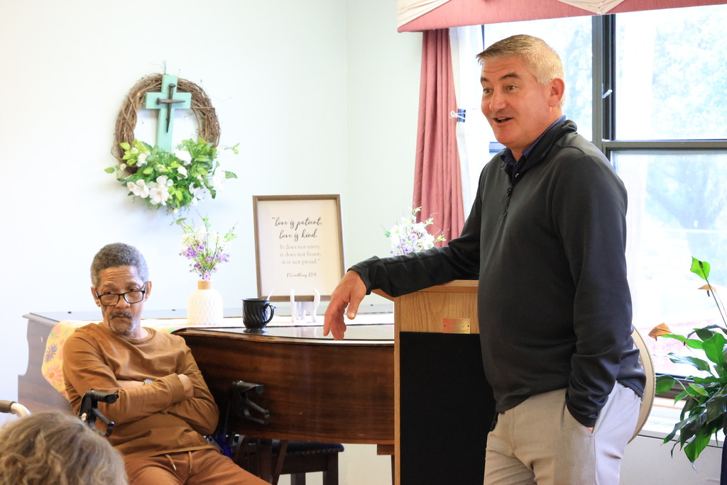 Superintendent Brett Nelson continued his Conversation Tour today at the Wakefield Care and Rehab Center.
