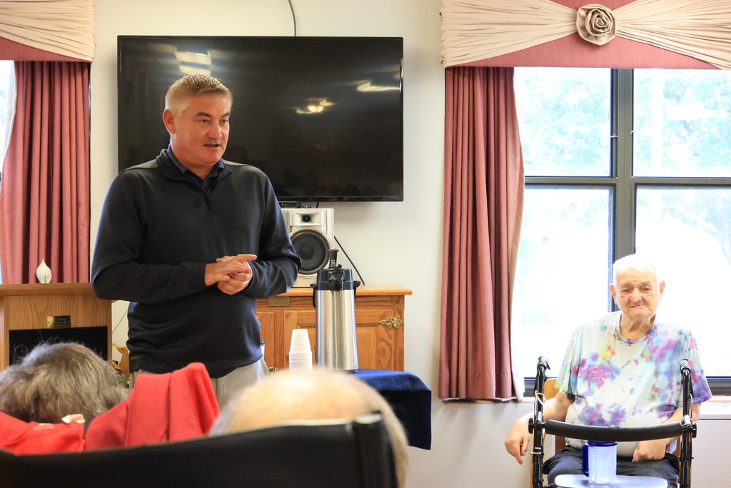 Superintendent Brett Nelson continued his Conversation Tour today at the Wakefield Care and Rehab Center.