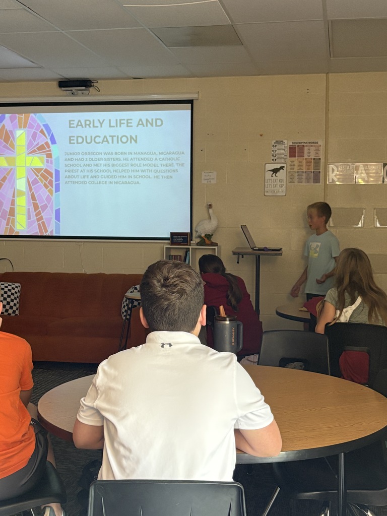 Ms. Smith's Bengal Writing class spent the last week interviewing an adult in their lives and constructing a presentation about that person. They talked about what is important to ask and include when writing a biography about someone.