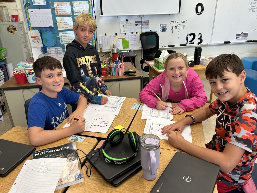 Mr. Yenni's 5th graders are working hard this week to master multiplying multi-digit numbers!