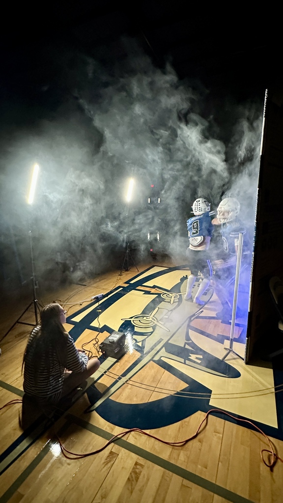 Mrs. Gower's Media Tech Experiences classes held their first Sports Media Day yesterday. Football players were their first trial, but more are coming.