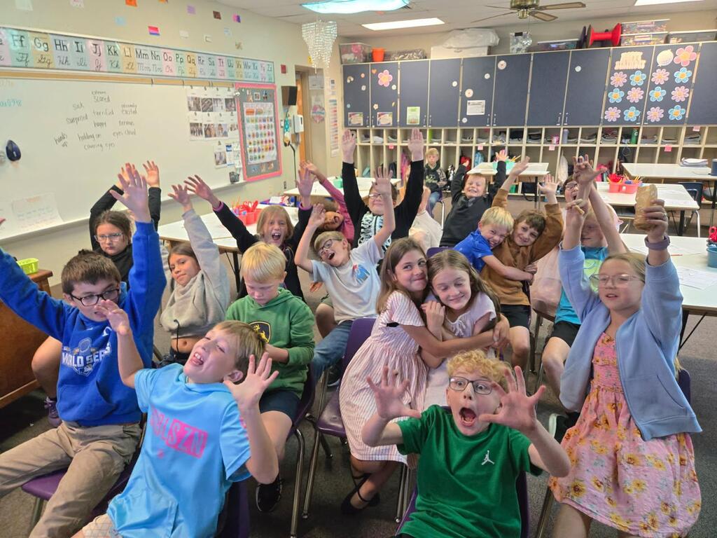Ms. Brownell's 3rd graders practiced expanding their writing by using feelings and motions to describe what it was like to ride a roller coaster.