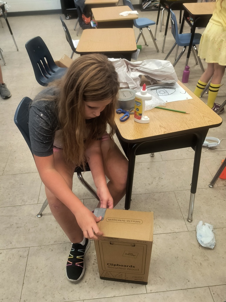 Mrs. Simnitt's class put gravity to the test this week by participating in an egg drop challenge. They used common items to create a shield for an egg and dropped it from a high distance.
