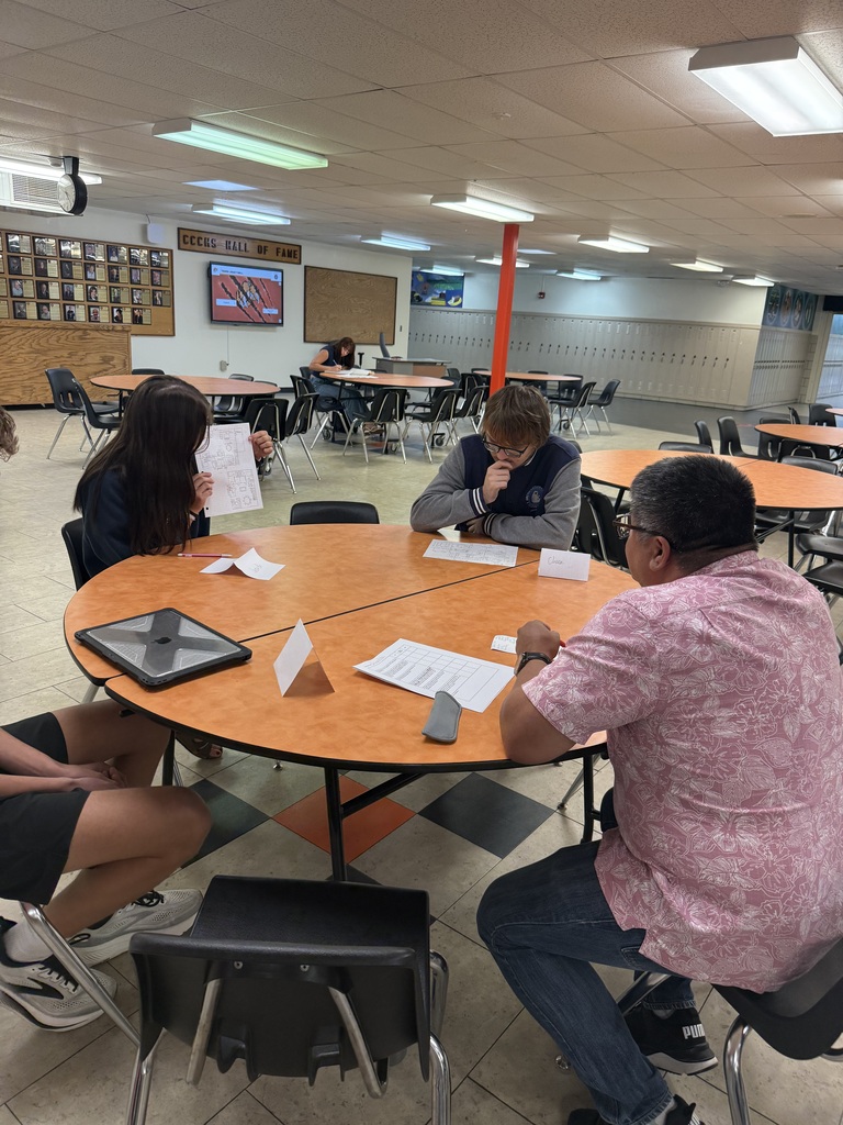 Mrs. Hughes' Spanish students have been working on house vocabulary and making comparisons. Last week, a group of native speakers from the community were invited in to describe a house they wanted built. Students "architects" then created and presented a design and argued why it was better than their classmates' designs.