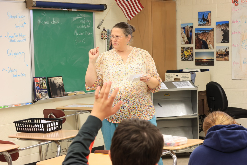 Ms. TenClay's World History students create their own art while learning about the differences between the two.