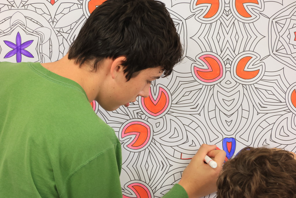Ms. TenClay's World History students create their own art while learning about the differences between the two.