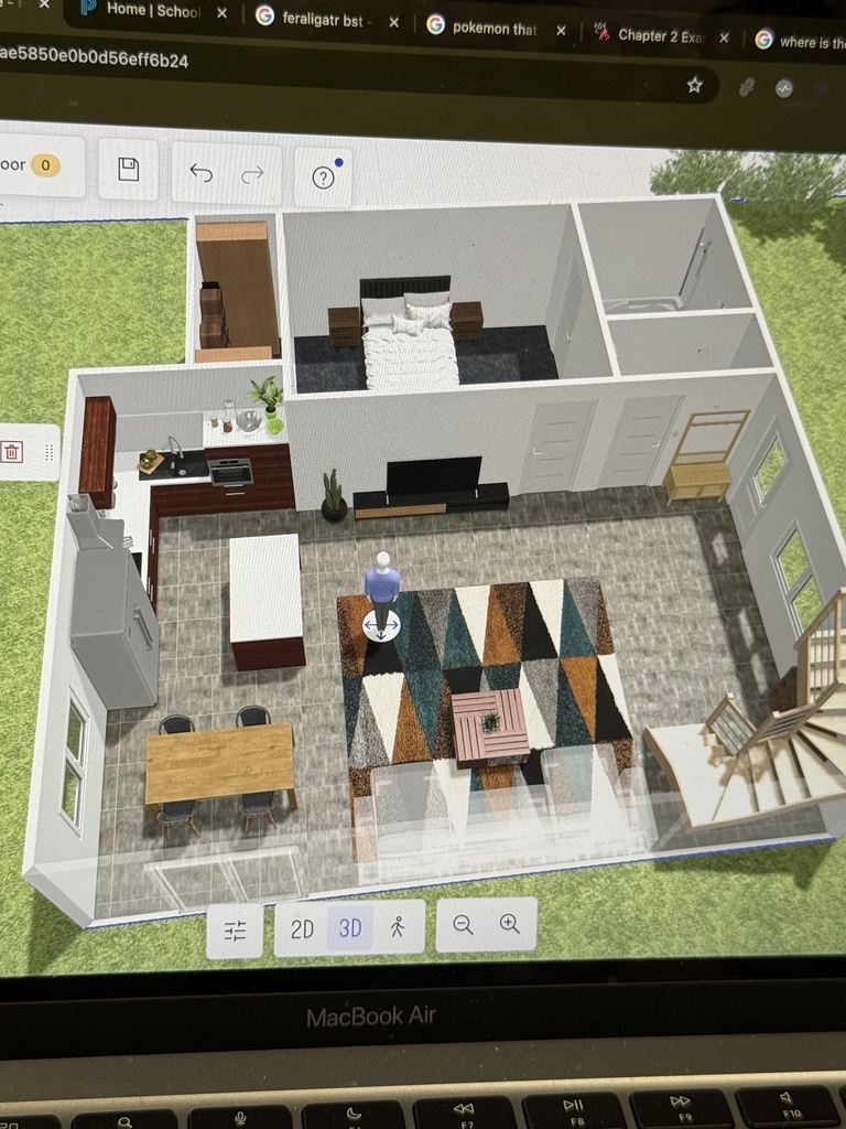 A group of native speakers from the community were invited in to describe a house they wanted built, and then Mrs. Hughes' Spanish students created and presented a design and argued why it was better than their classmates' designs. 