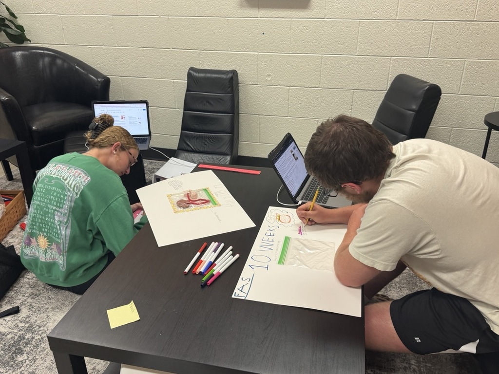 Students in Mrs. Craig’s Human Growth & Development class created their own fetus models using clay, a pipe cleaner, and a Ziploc bag, carefully considering the size, appearance, and developmental stage of a real fetus.