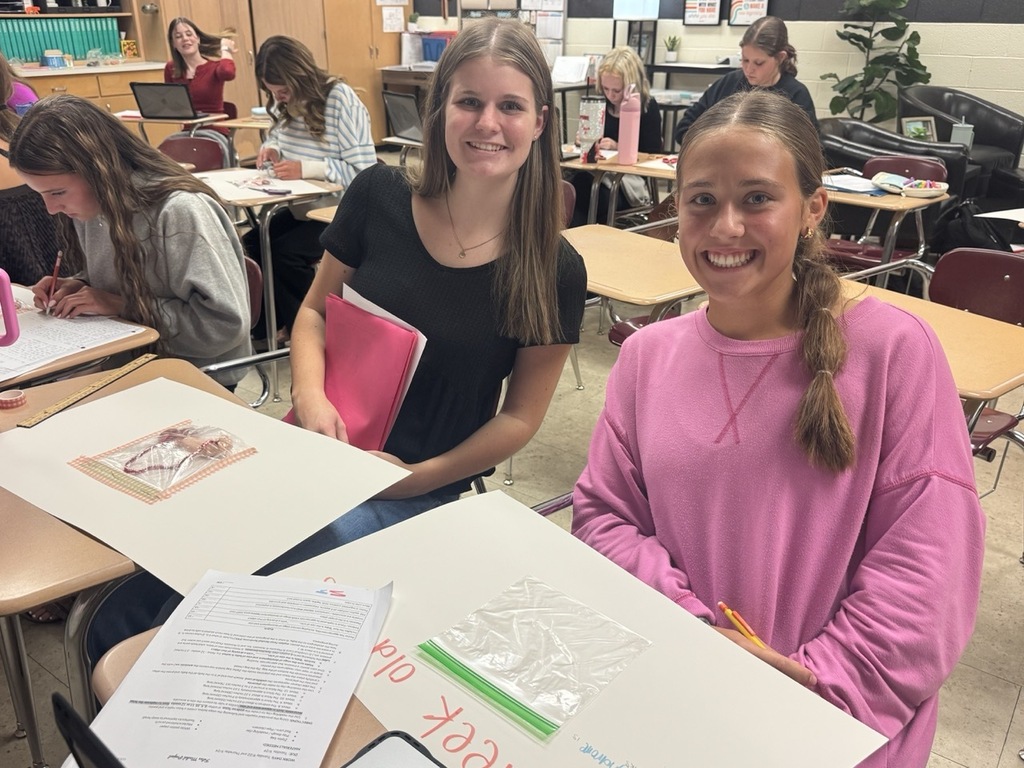 Students in Mrs. Craig’s Human Growth & Development class created their own fetus models using clay, a pipe cleaner, and a Ziploc bag, carefully considering the size, appearance, and developmental stage of a real fetus.