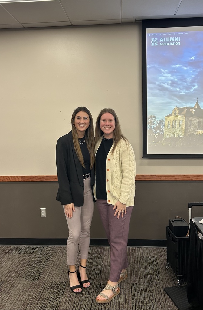 Kelsie Brenneman (CCCHS ELA teacher) and  Sam Netterman (Riley County ELA teacher) presented at the annual Ed Symposium at K-State for students in the College of Education. 