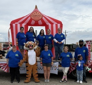 USD 379 Chartwells staff members participate in the 2026 Clay Center Piotique parade.