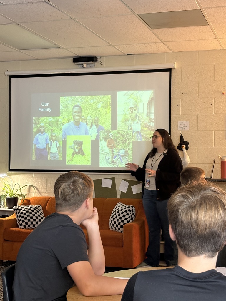 A guest speaker in Ms. Smith's ELA and Bengal Writing classes talks about life in Uganda.