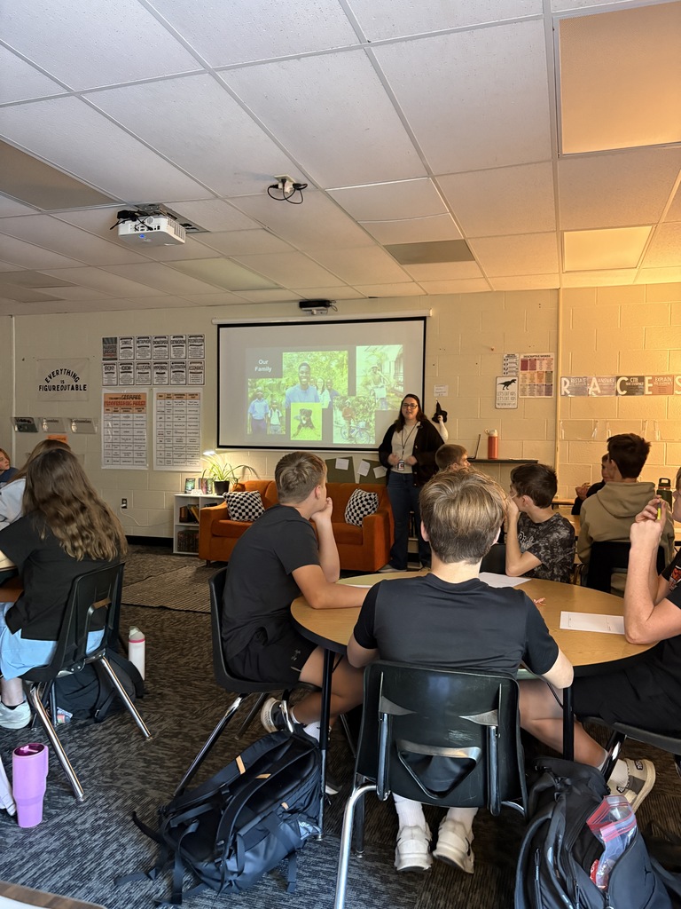 A guest speaker in Ms. Smith's ELA and Bengal Writing classes talks about life in Uganda.