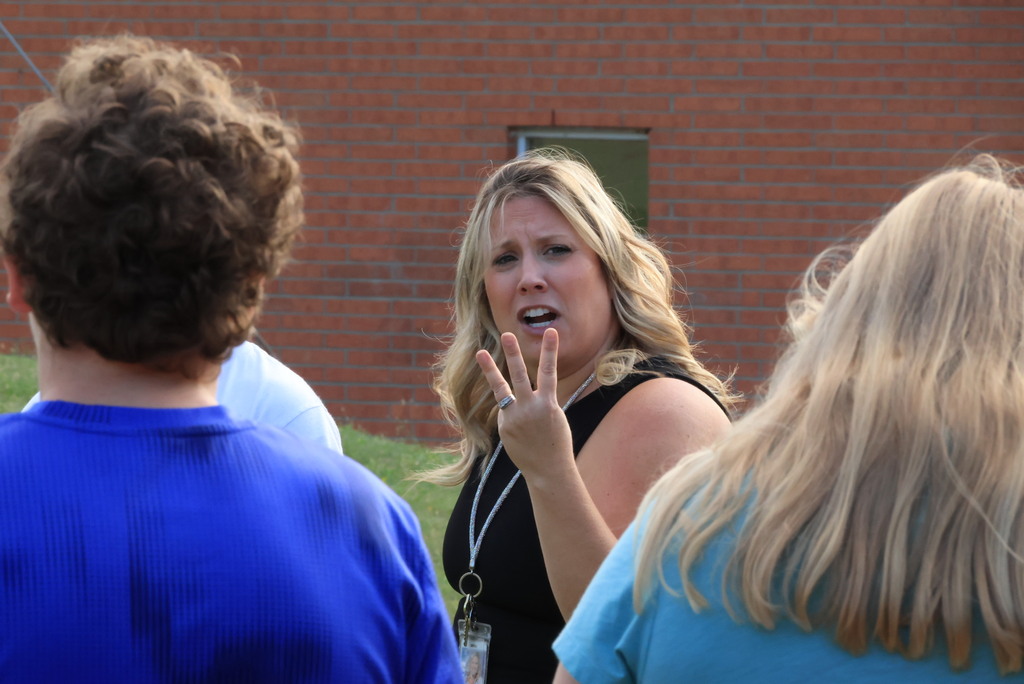 Mrs. Affolter shows her science classes what Renaissance scientists thought the solar system looked like, using students as planets.