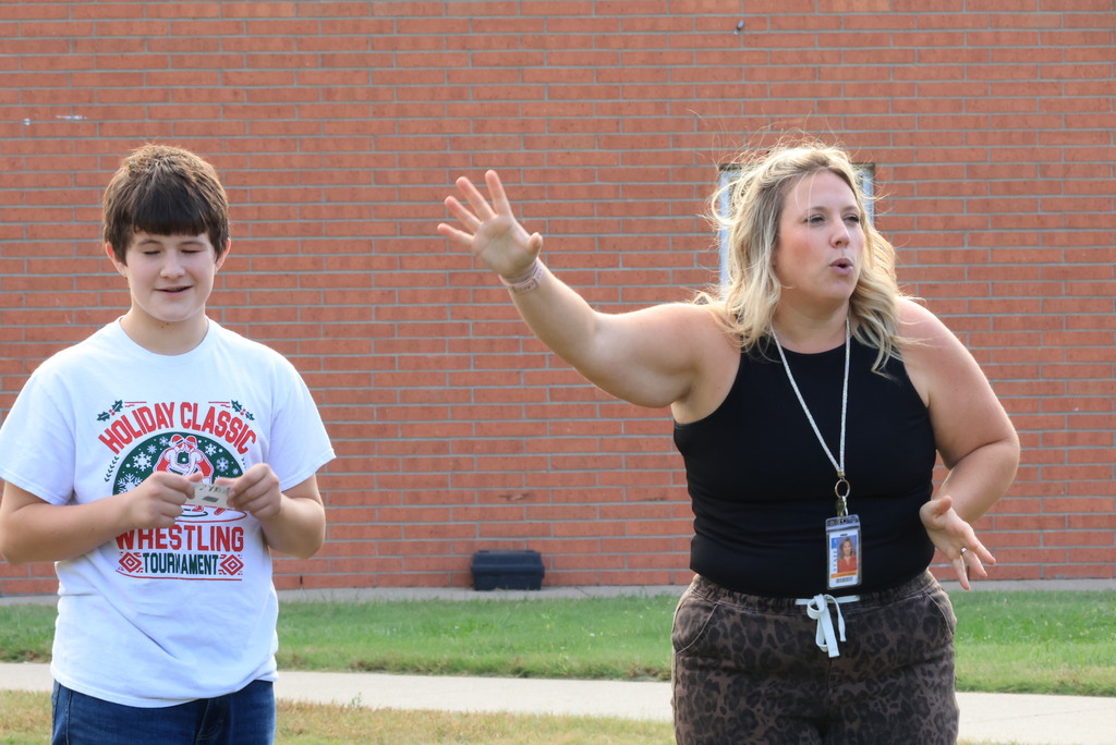 Mrs. Affolter shows her science classes what Renaissance scientists thought the solar system looked like, using students as planets.
