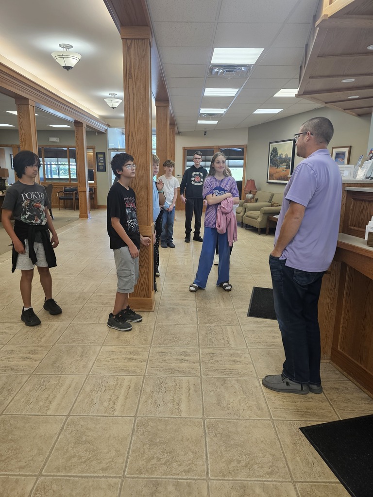 Mrs. Bybee's Career and Life Planning Class visited the Farmers & Merchants State Bank in Wakefield to learn about money transfers and the ATM.