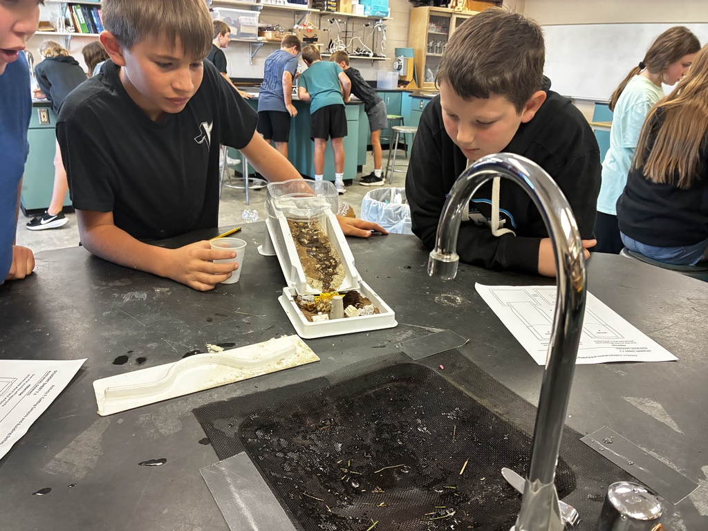 6th graders investigated how water enters and flows through different earth materials. They analyzed and interpreted the data they collected to explore how aquifers form in locations with certain geological features.