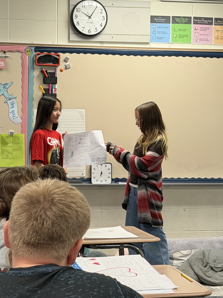 After reading two folktales, Mrs. Ehlers' 6th graders explored the lessons and messages found in each story. For their projects, they stated a theme with evidence from the story, then compared the two themes. Then they made posters and presented them to the class. 
