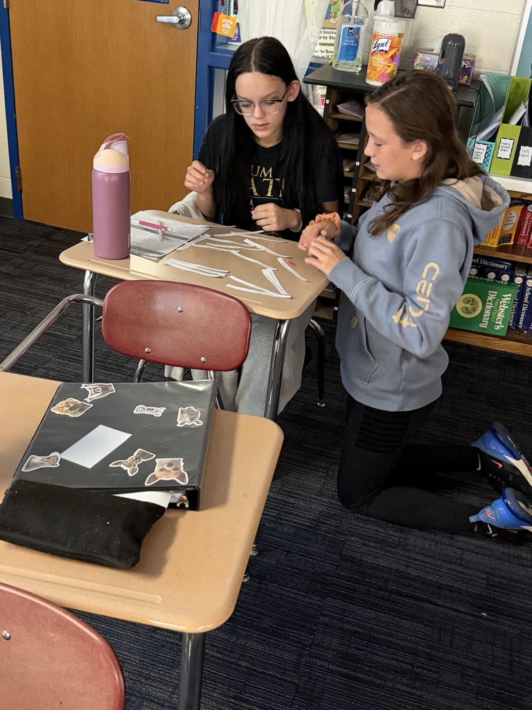 Mrs. Ehlers' 9th grade ELA class works together to match modern-day translations with Shakespeare’s original language. 