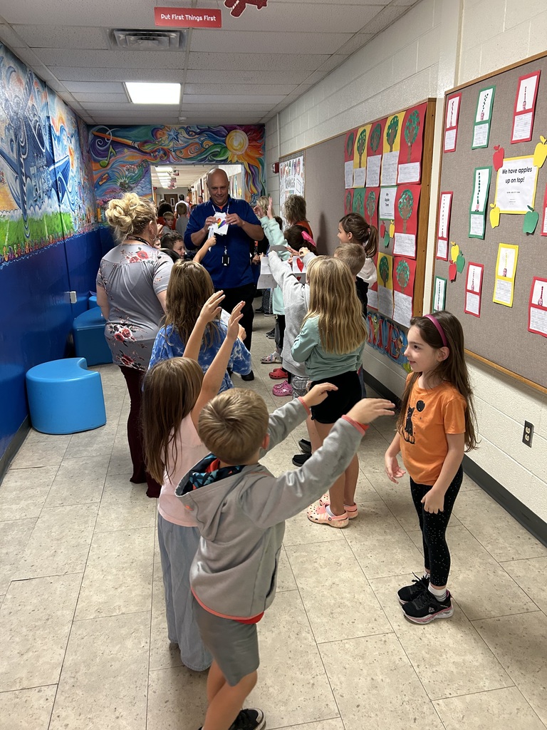 K-12 students and staff lined the hallways to show love and appreciation to Mr. Leis, our K-12 principal, in celebration of National Principal's Month! 