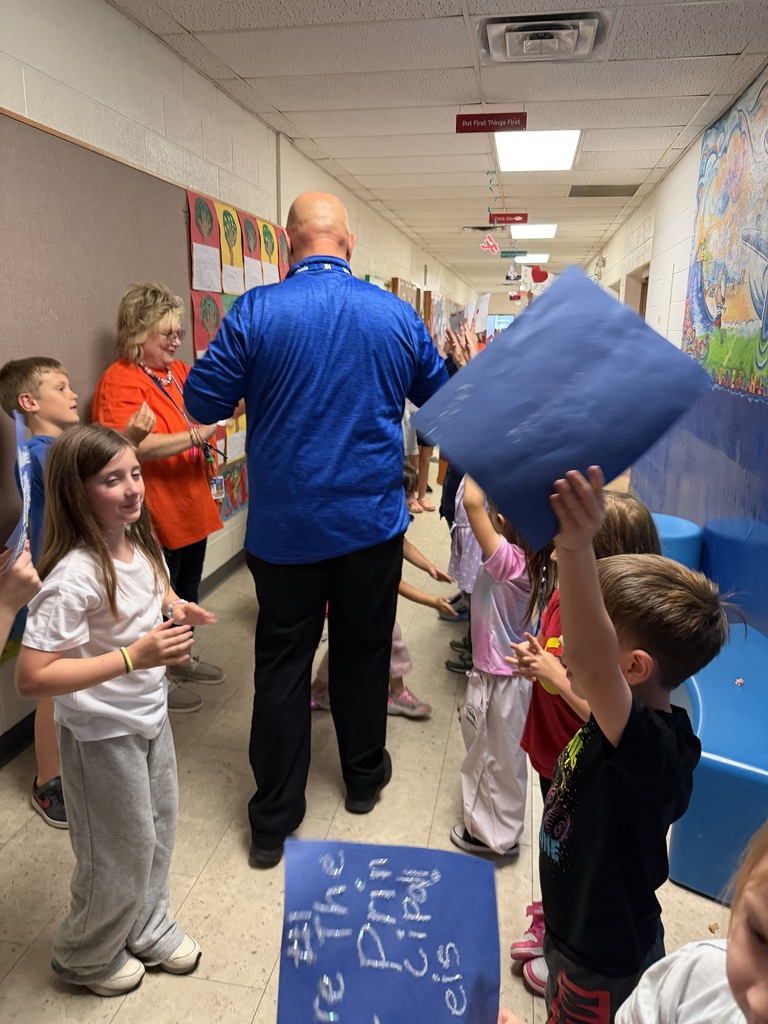 K-12 students and staff lined the hallways to show love and appreciation to Mr. Leis, our K-12 principal, in celebration of National Principal's Month! 