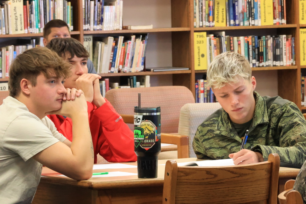USD 379 students attend the Kansas Department of Revenue's CDL Proxy Testing at CCCHS