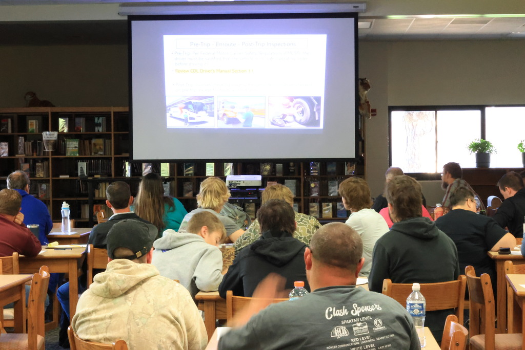 USD 379 students attend the Kansas Department of Revenue's CDL Proxy Testing at CCCHS