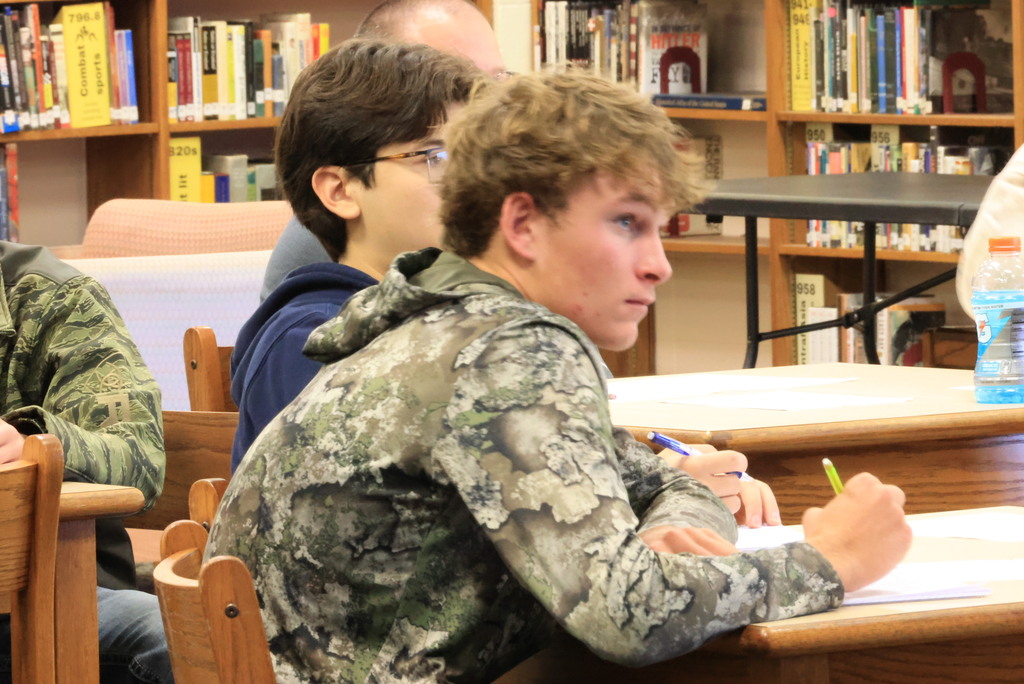 USD 379 students attend the Kansas Department of Revenue's CDL Proxy Testing at CCCHS