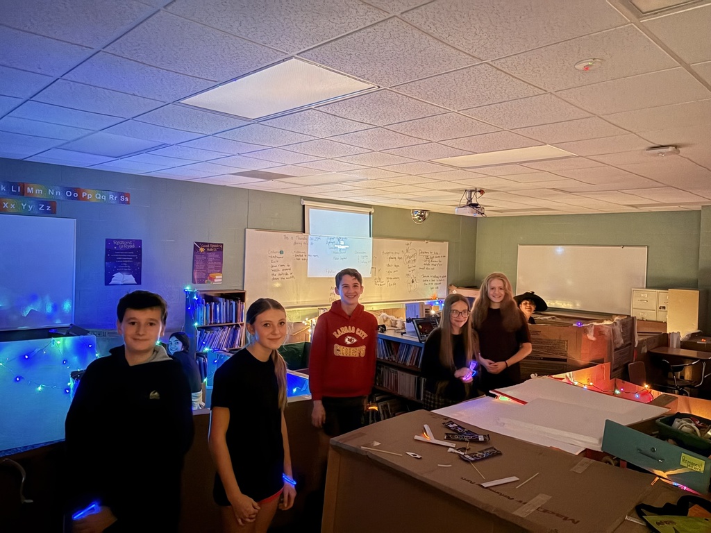Mrs. Pfizenmaier's 8th grade STEAM students transformed an unused classroom at the middle school develop their Halloween Haunted Candy Factory maze for first and second graders.