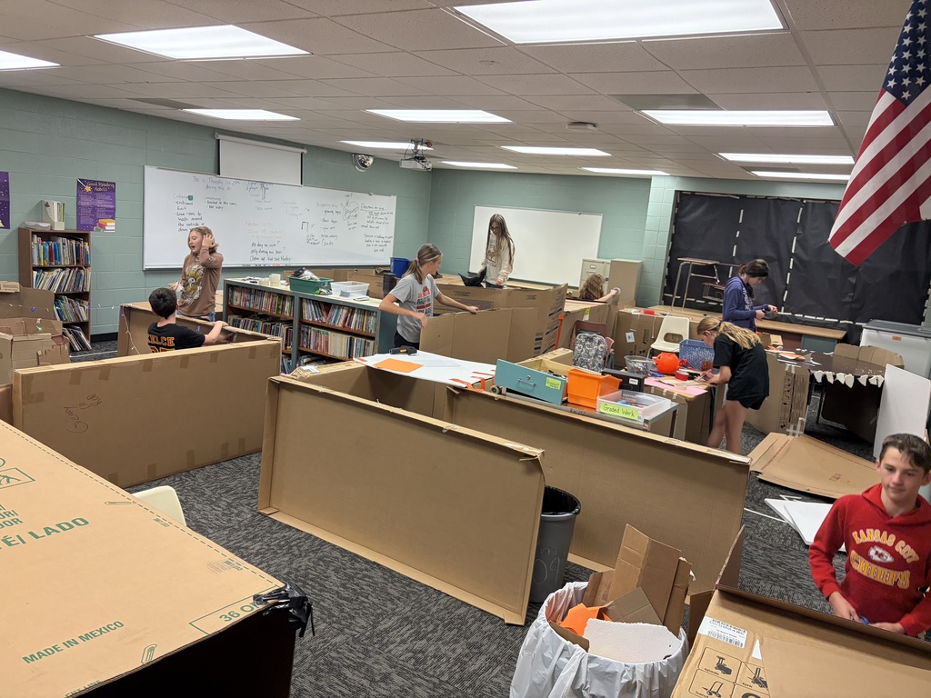 Mrs. Pfizenmaier's 8th grade STEAM students transformed an unused classroom at the middle school develop their Halloween Haunted Candy Factory maze for first and second graders.