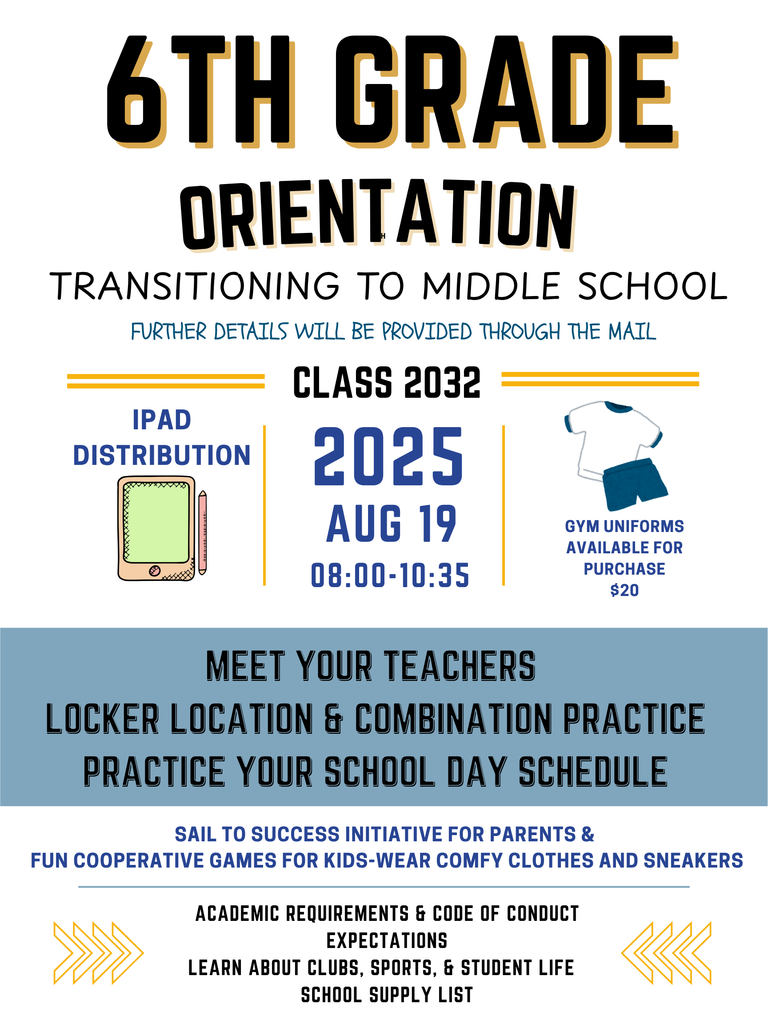 6th Grade Orientation!