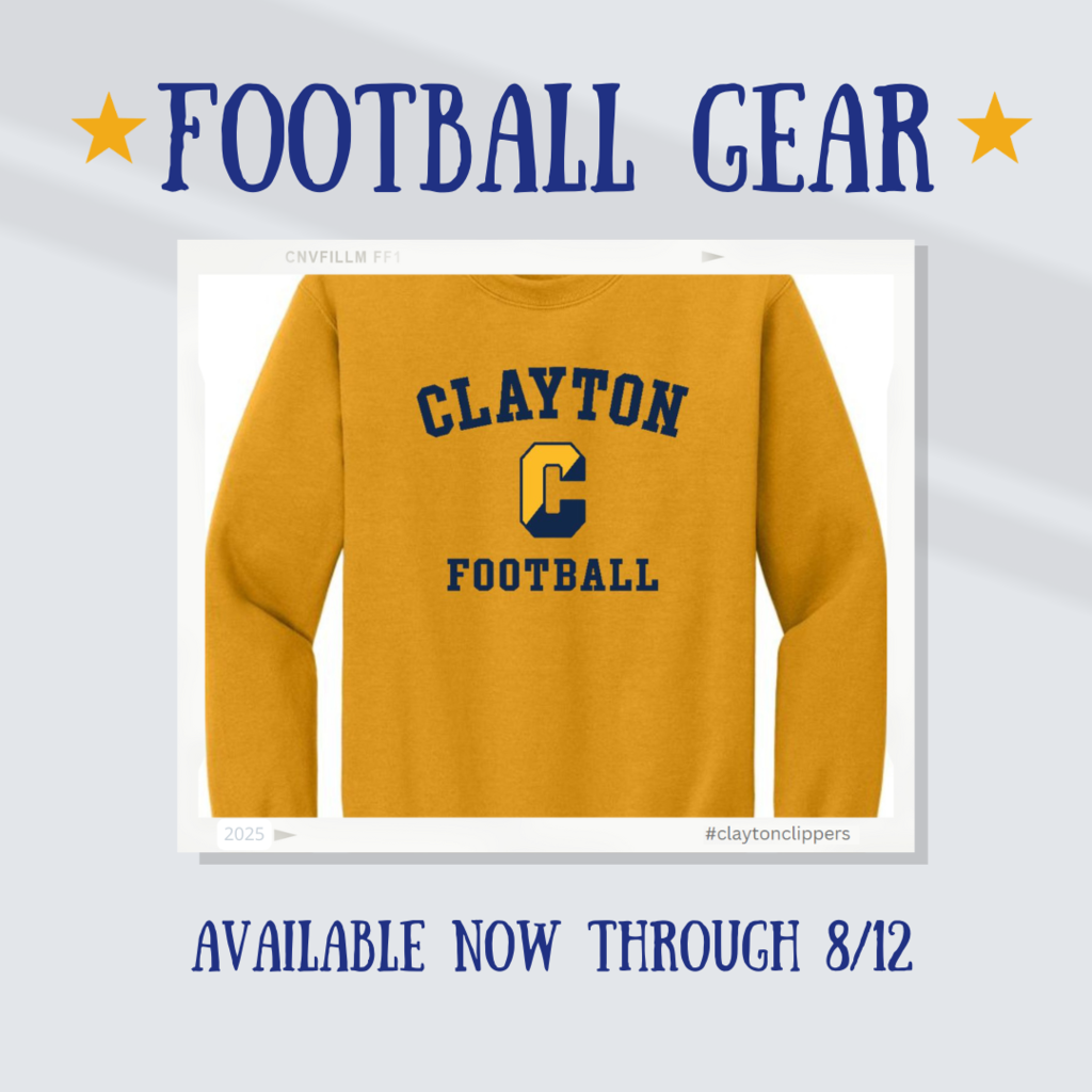 online sale of clayton football gear ends 8/12