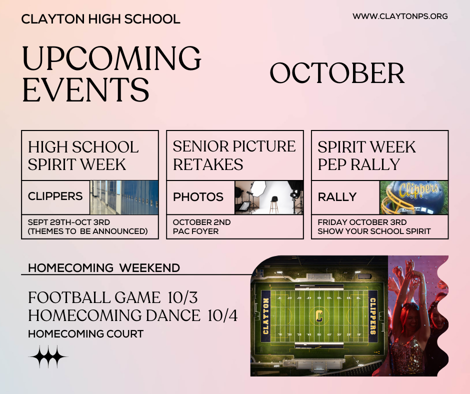 CHS REMINDERS FOR OCTOBER