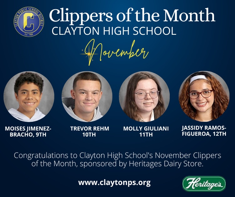  Clayton hs students of the month  