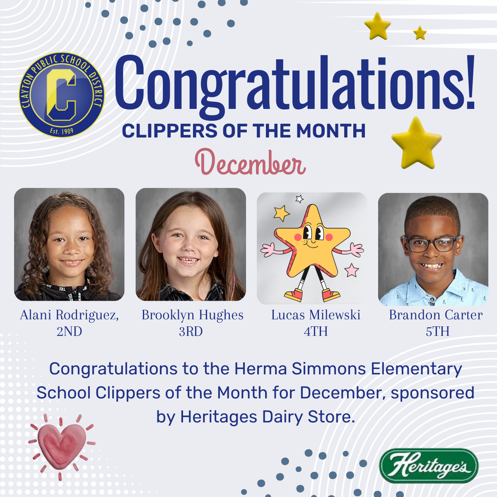 Clippers of the Month for ES DEC 2025